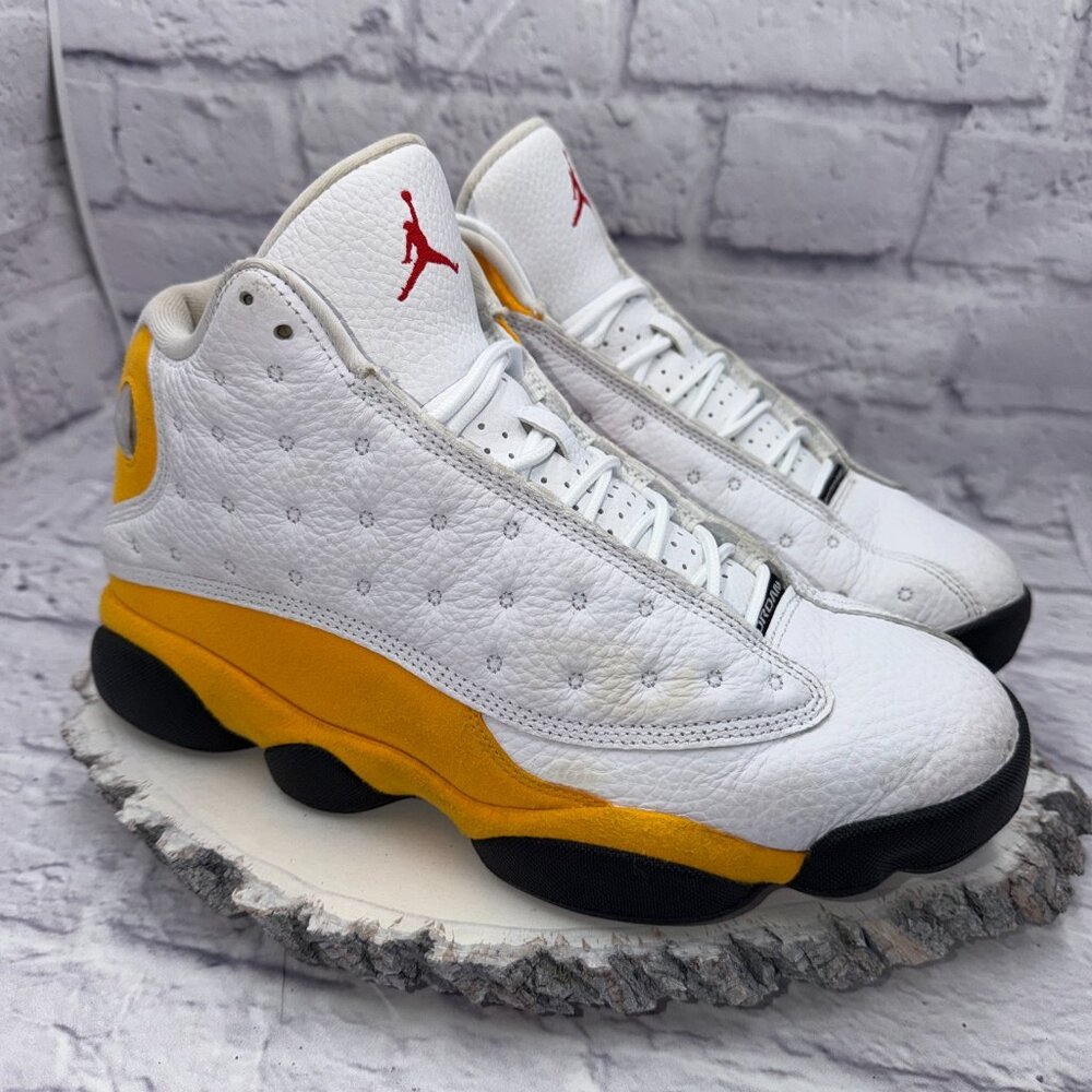 Nike Air Jordan 13 Retro Del Sol Shoes Mens Size 9 White Yellow 414571-167 - Picture 3 of 11